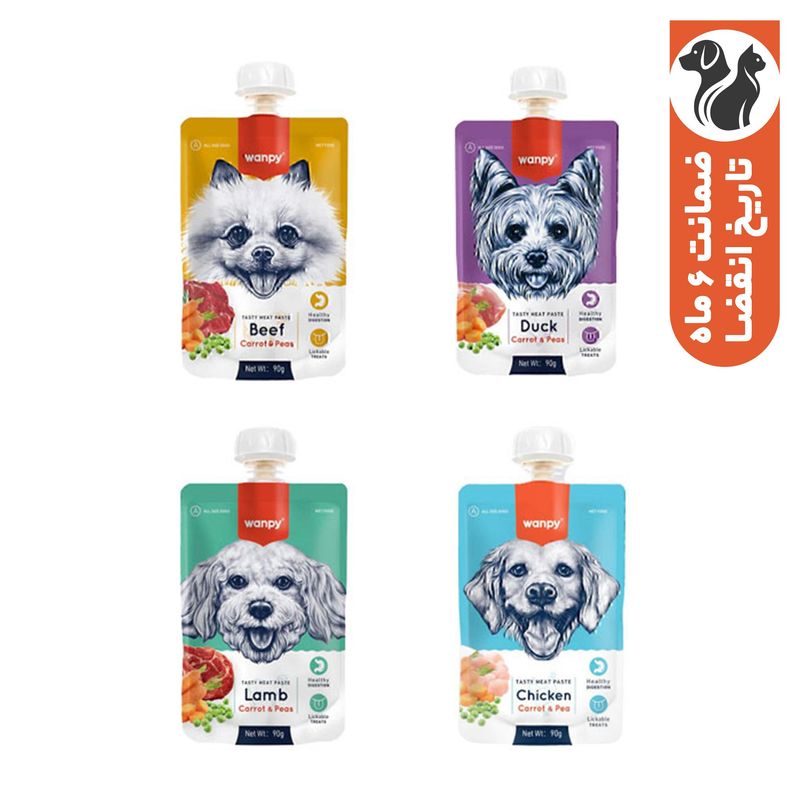 پودینگ سگ ونپی مدل pack طعم میکس وزن 360 گرم بسته 4 عددی