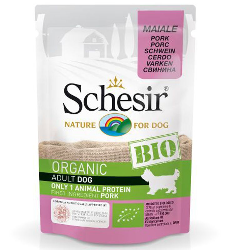پوچ سگ شسیر مدل pouch bio pork 74307 با طعم فیله گراز وزن 85 گرم