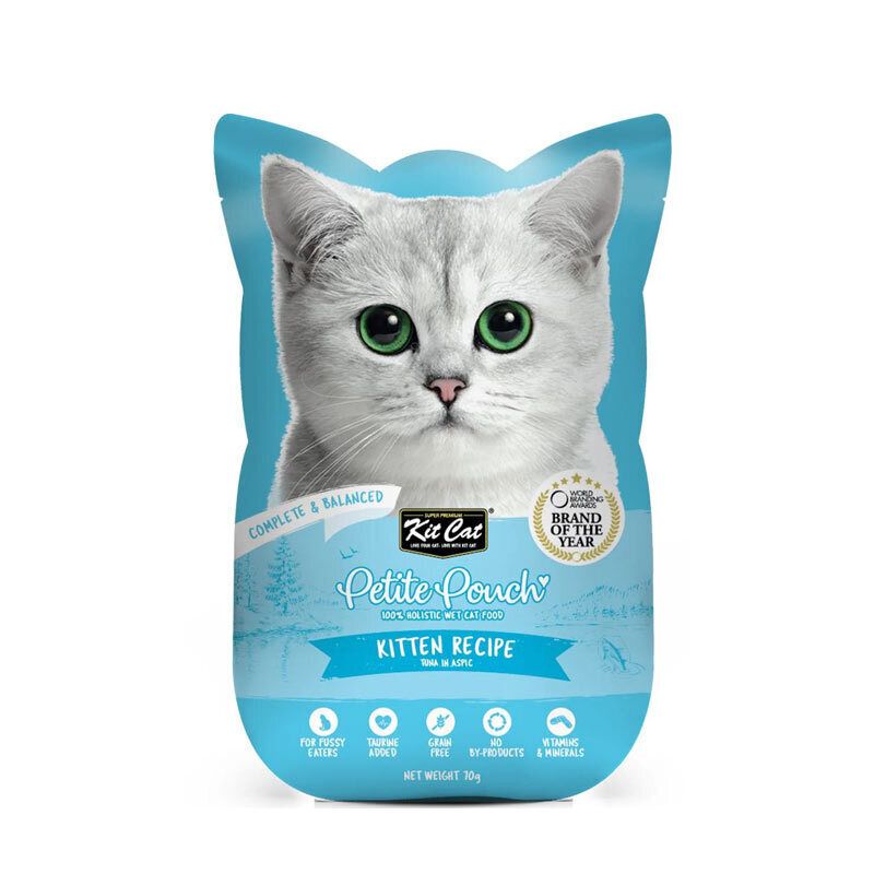 پوچ گربه بالغ کیت کت مدل petite طعم ماهی تن وزن ۷۰ گرم