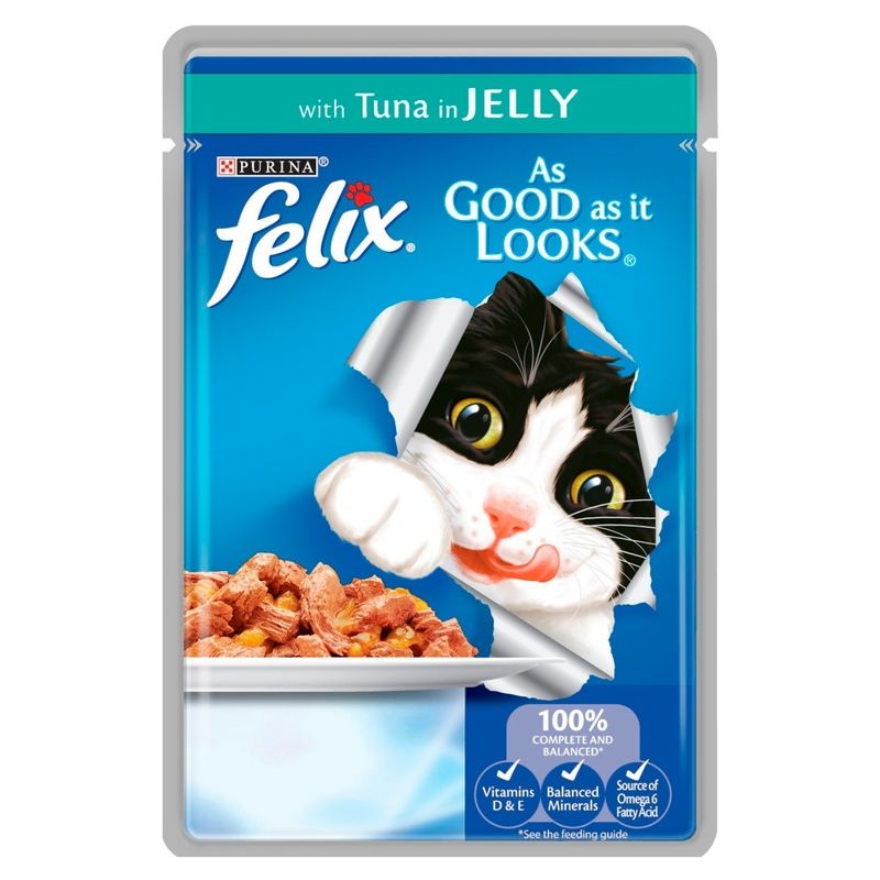 پوچ گربه فلیکس مدل tuna وزن 100 گرم