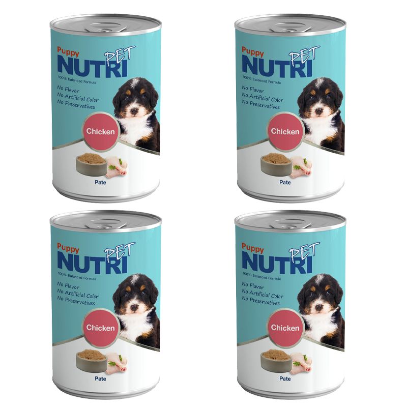 کنسرو توله سگ نوتری پت مدل puppy وزن 425 گرم بسته 4 عددی