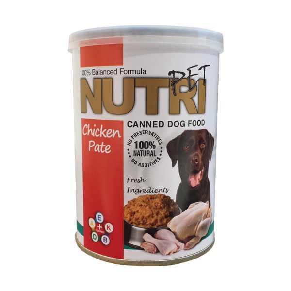 کنسرو سگ نوتری پت مدل chicken pate وزن 425 گرم
