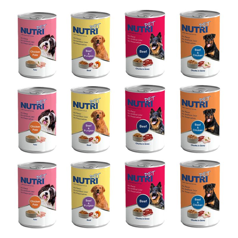 کنسرو سگ نوتری پت مدل newpack وزن 425 گرم بسته 12 عددی
