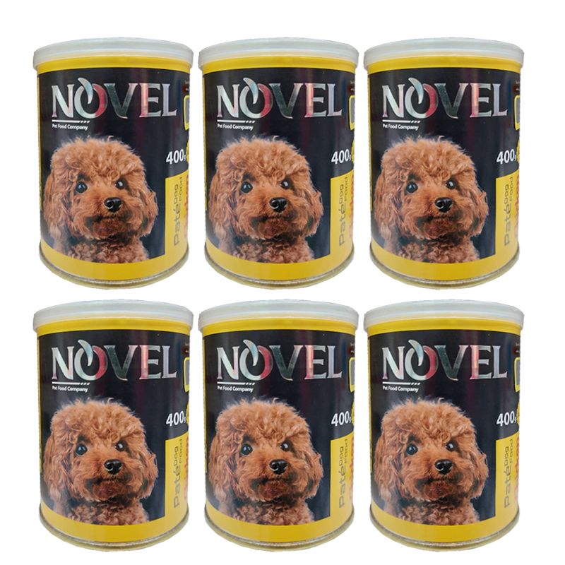 کنسرو سگ نوول لوکس مدل chickenpate وزن 400 گرم بسته 6 عددی