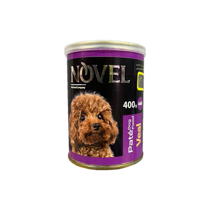 کنسرو سگ نوول لوکس مدل veal وزن 400 گرم
