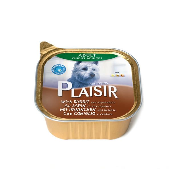 کنسرو غذا سگ پلایزر مدل rabbit کد 1005 وزن 150گرم بسته ده عددی