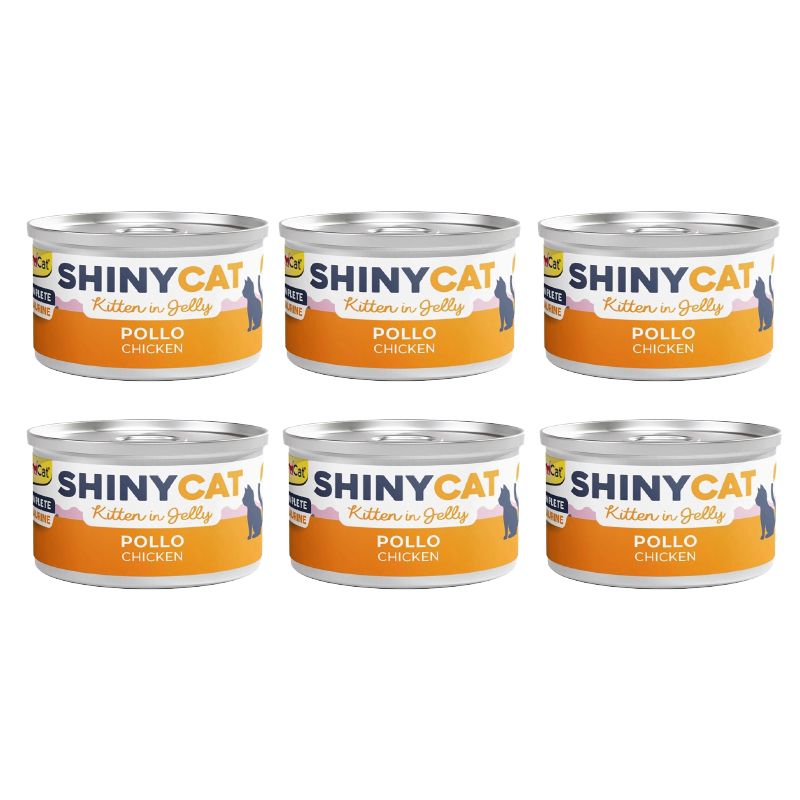کنسرو غذای بچه گربه جیم کت مدل cat food kitten chicken طعم مرغ وزن 70 گرم بسته 6 عددی