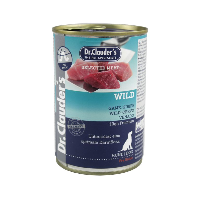 کنسرو غذای سگ دکتر کلادرز مدل wild وزن 400 گرم