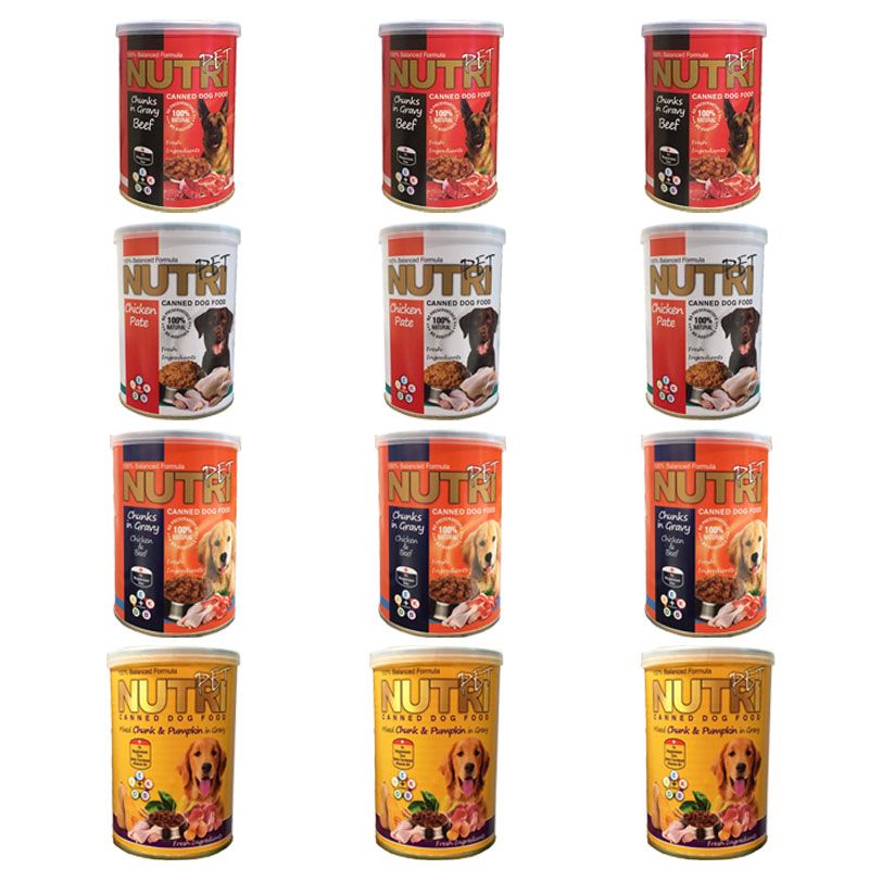 کنسرو غذای سگ نوتری پت مدل pack12 وزن 425 گرم بسته 12 عددی