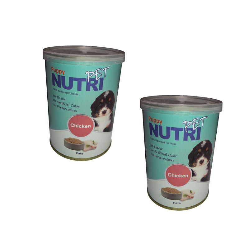 کنسرو غذای سگ نوتری پت مدل puppy chicken pate وزن 850 گرم مجموعه 2 عددی