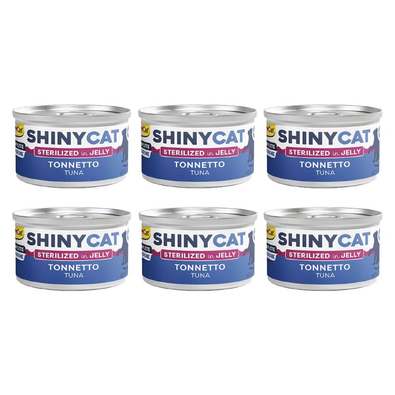 کنسرو غذای گربه بالغ جیم کت مدل cat food sterilized tuna in jelly طعم ماهی تن وزن 70 گرم بسته 6 عددی