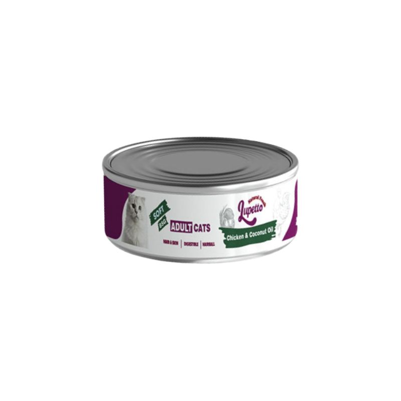 کنسرو غذای گربه بالغ لوپتو مدل پته سافت طعم مرغ و روغن نارگیل وزن 85 گرم