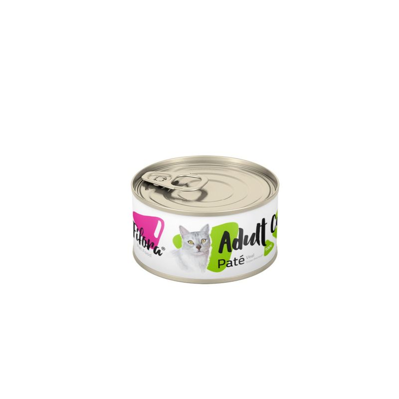 کنسرو غذای گربه سوپر پرمیوم فیفورا مدل adult cat veal pate طعم گوساله وزن 100 گرم