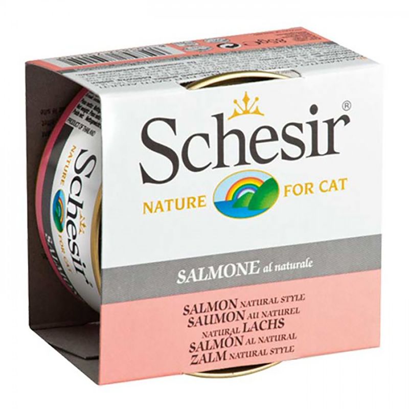 کنسرو غذای گربه شسیر مدل salmon natural style 50150 با طعم فیله سالمون طبیعی وزن 85 گرم