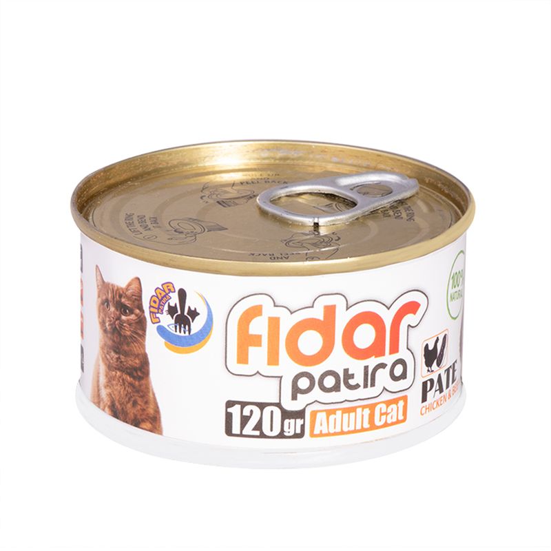 کنسرو غذای گربه فیدار پاتیرا مدل adult c & b وزن 120 گرم