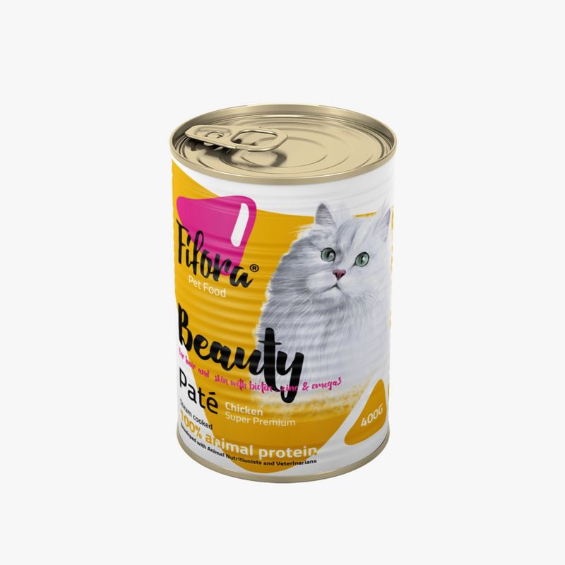کنسرو غذای گربه فیفورا مدل chicken pate وزن 400 گرم