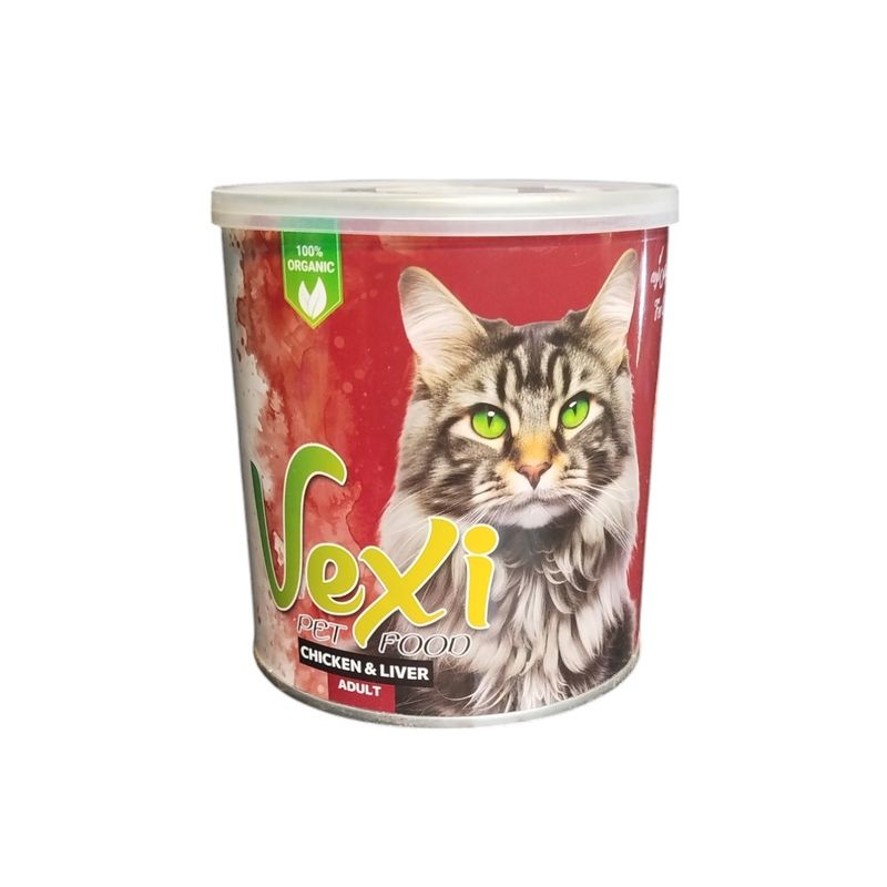 کنسرو غذای گربه وکسی مدل ‌پته مرغ و جگر وزن 800 گرم