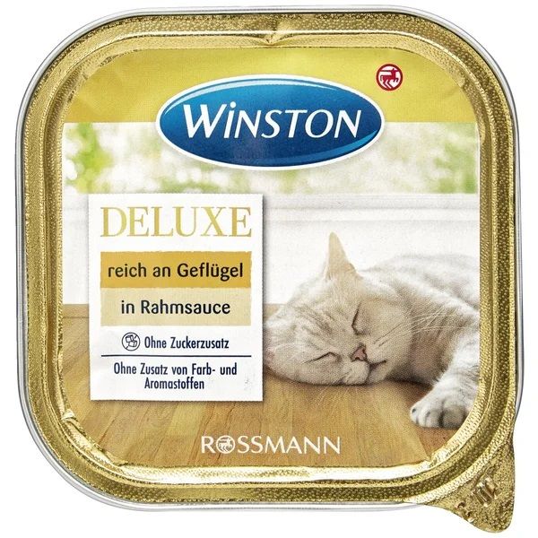 کنسرو غذای گربه وینستون مدل mit geflugel deluxe وزن 100گرم
