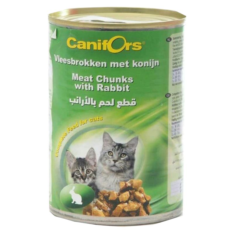 کنسرو غذای گربه کنیفورس مدل rabbit وزن 410 گرم