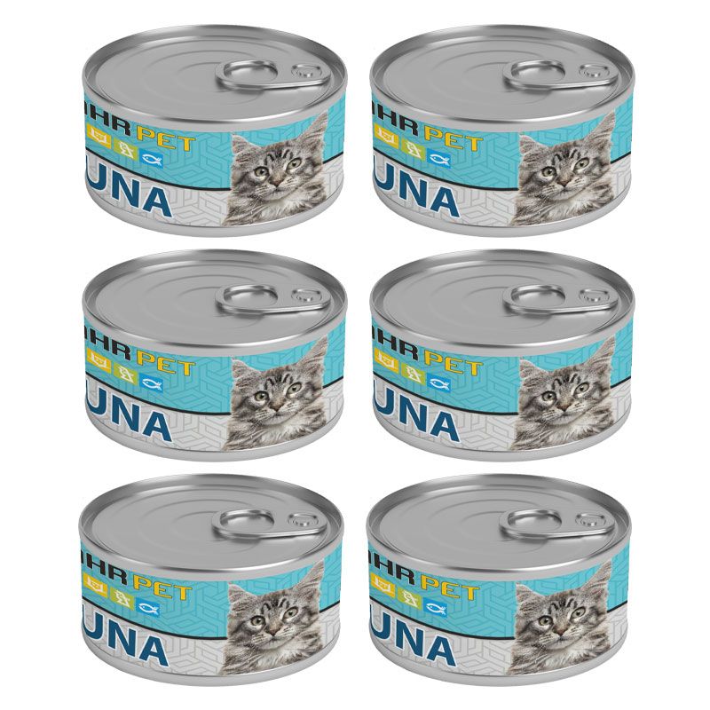 کنسرو نچرال گربه شهرپت مدل tuna وزن 120 گرم بسته 6 عددی