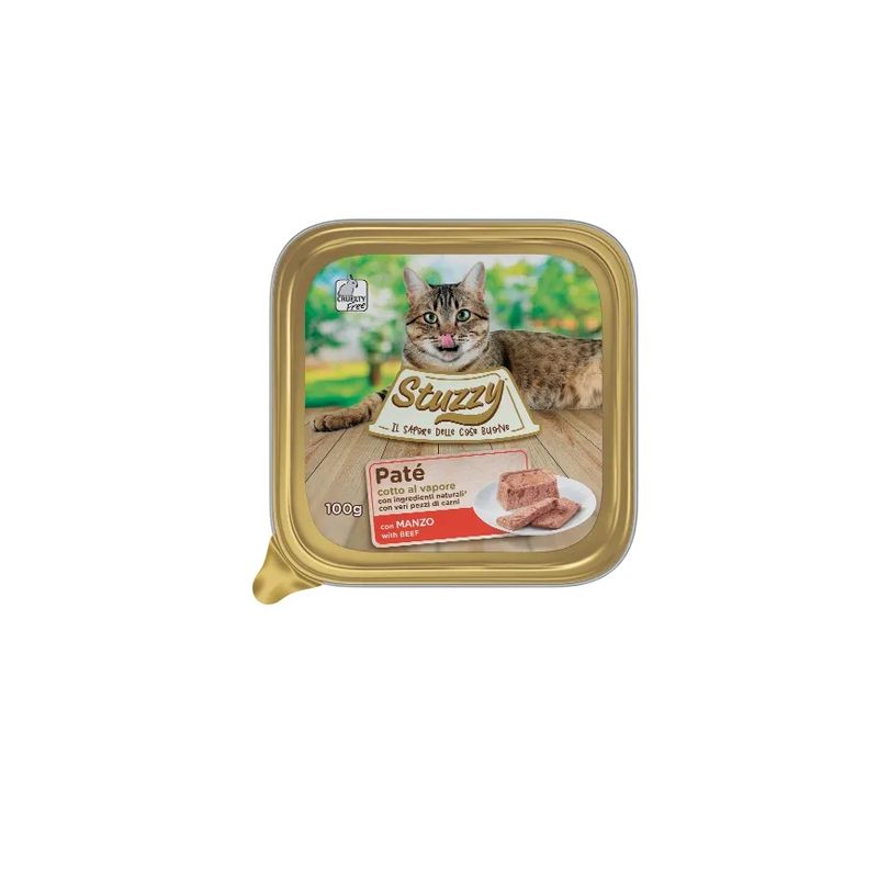 کنسرو گربه استوزی مدل beef وزن 100 گرم