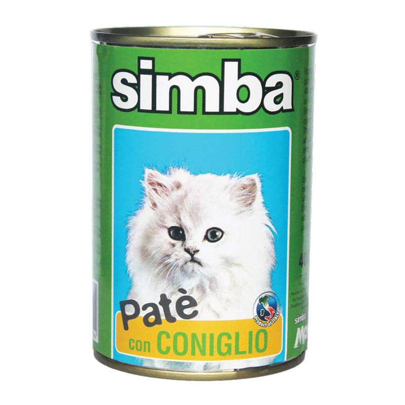 کنسرو گربه سیمبا مدل pate with rabbit 09744 با طعم خرگوش وزن 400 گرم