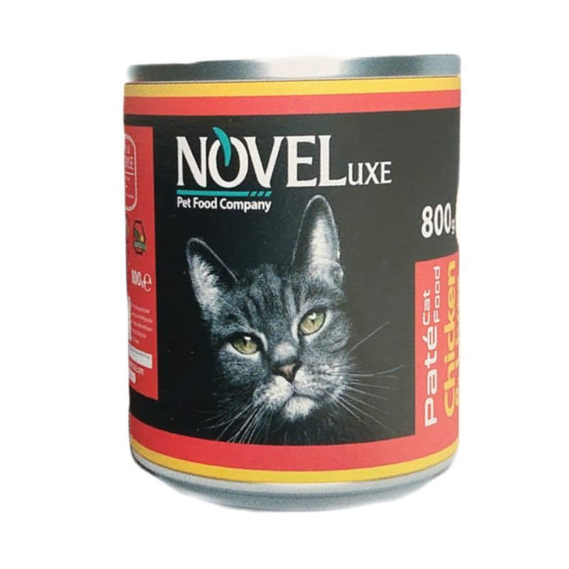 کنسرو گربه نوول لوکس مدل chicken liver وزن 800 گرم