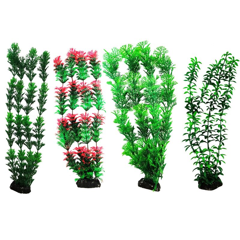 گیاه تزیینی آکواریوم کد b03 مجموعه 4 عددی