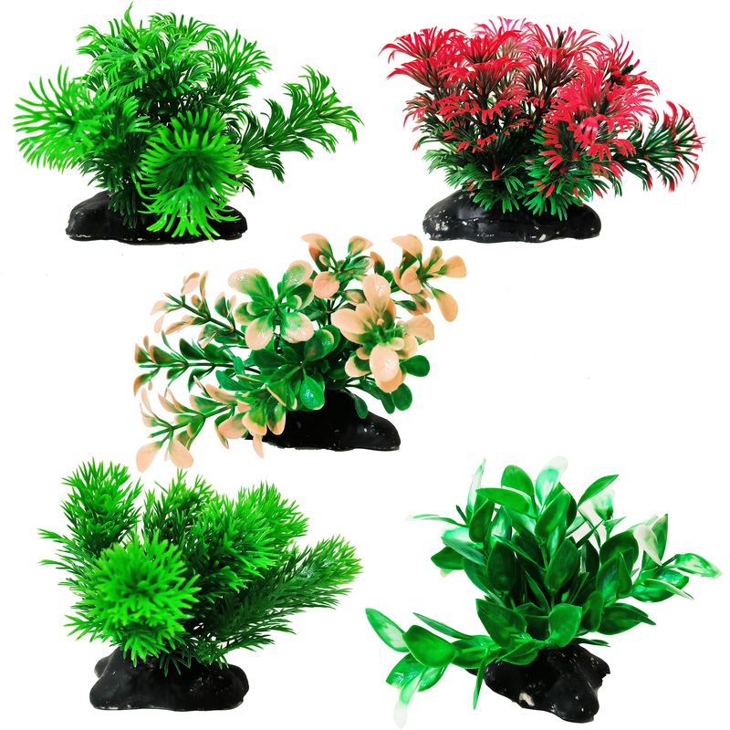 گیاه تزیینی آکواریوم کد vb07 مجموعه 5 عددی